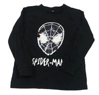 Černé triko se Spidermanem z překlápěcích flitrů Next