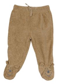 Hnědé melírované fleecové polodupky s Pú zn. George