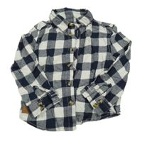 Tmavomodro-bílá kostkovaná košile Rebel