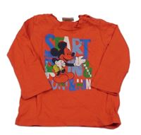 Červené triko s Mickeym Disney