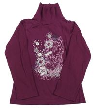 Vínový rolák s dívkou s květy