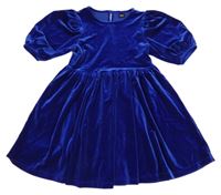 Safírové sametové šaty Next