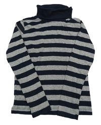 Tmavomodro-šedý pruhovaný rolák Lupilu