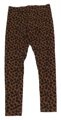 Hnědé legíny s leopardím vzorem Next