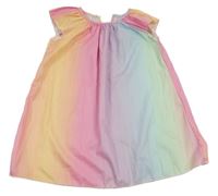 Duhové plisované šaty