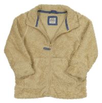 Béžová chlupatá propínací mikina Mini Boden