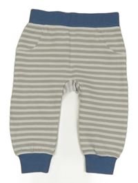 Šedo-bílé pruhované tepláky Lupilu