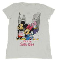 Bílé tričko s Minnie a přáteli Disney