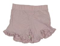 Světlerůžové bavlněné kraťasy s kanýry Primark