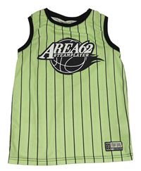 Zeleno-černé pruhované sportovní tílko s míčem Chapter Young