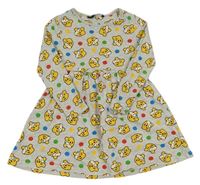 Šedé melírované puntíkaté bavlněné šaty s Pudseym George