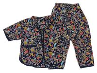 Tmavomodré vzorované pyžamo 