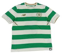 Bílo-zelené pruhované sportovní funkční tričko - Celtic