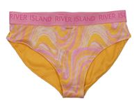 Růžovo-oranžové vzorované plavkové kalhoty s logem River Island
