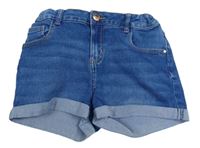 Modré riflové teplákové kraťasy Denim Co.