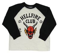 Bílo-černé triko s luciferem Zara