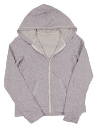 Lila melírovaná propínací mikina s kapucí zn. H&M