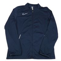 Tmavomodrá sportovní funkční propínací mikina s logem Nike