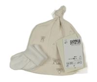 Nové - 2 set - bílé ponožky + smetanová čepice s koalami 