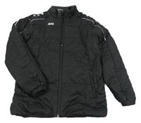 Černá šusťáková zateplená bunda s logem jako