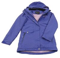 Fialová šusťáková funkční zimní bunda s kapucí TrollKids