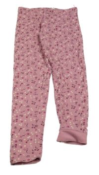 Světlerůžové květované legíny C&A