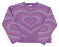 Fialový vzorovaný crop svetr Primark