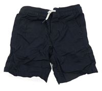 Tmavomodré plátěné kraťasy Primark