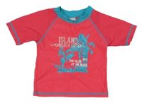 Růžovo-tyrkysové UV tričko s potiskem Impidimpi