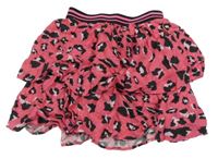 Růžovo-černá vzorovaná vrstvená sukně Vingino