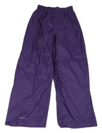 Tmavofialové šusťákové nepromokavé kalhoty Mountain Warehouse