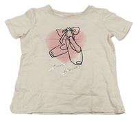 Pudrové tričko s baletními piškoty Primark