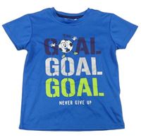 Modré sportovní tričko s nápisy a míčem Ergeenomixx