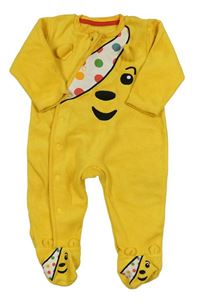 Žlutý fleecový overal - medvídek Pudsey George