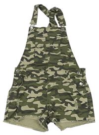Khaki-béžové army riflové kraťasy s laclem Denim Co.