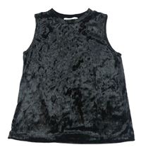 Černý sametový top H&M