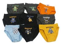 9set - 9x barevné slipy s příšerkami a fotbalisty Kiki&Koko