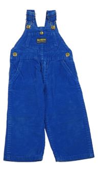 Modré žebrované sametové laclové kalhoty OshKosh