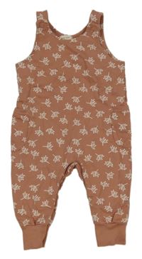 Starorůžové květované laclové tepláky Alana