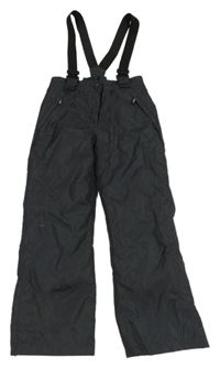 Antracitové šusťákové laclové oteplovačky Lupilu