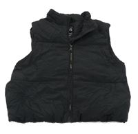 Černá šusťáková zateplená vesta New Look