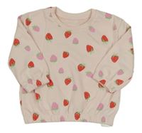 Světlerůžová mikina s jahodami Primark