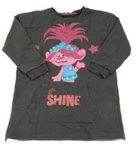 Antracitová šatová mikina s Poppy - Trollové George