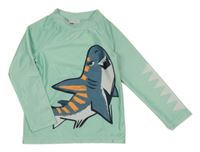Tyrkysové UV triko se žralokem H&M