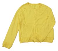Žlutý propínací crop svetr dunnes 