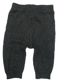 Tmavošedé úpletové tepláky