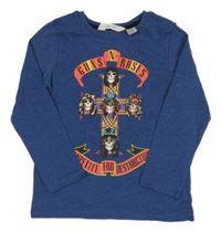 Modré triko - Guns n Roses H&M