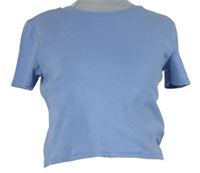 Dámské světlemodré crop tričko Zara 