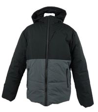 Pánská černo-šedá šusťáková zimní bunda s kapucí Manfinity 