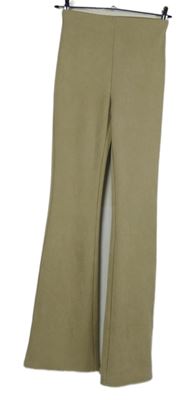 Dámské béžové zvonové kalhoty 